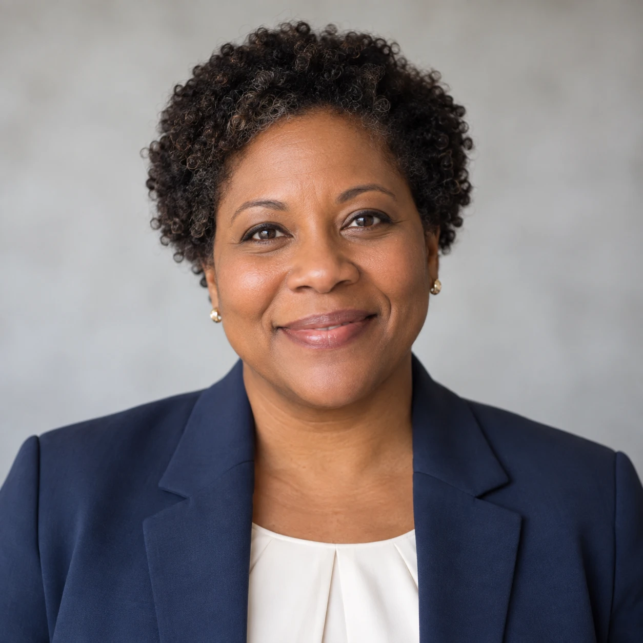 AI-generated portrait of Maya Bennett, fictional demo staff member