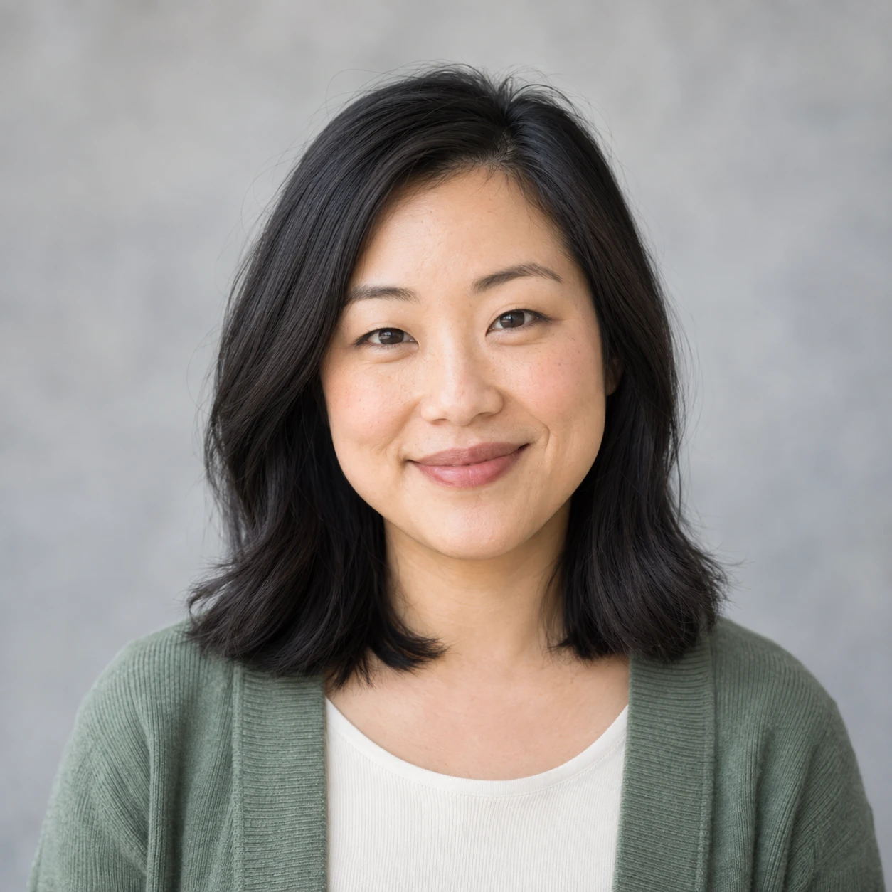AI-generated portrait of Elena Park, fictional demo staff member